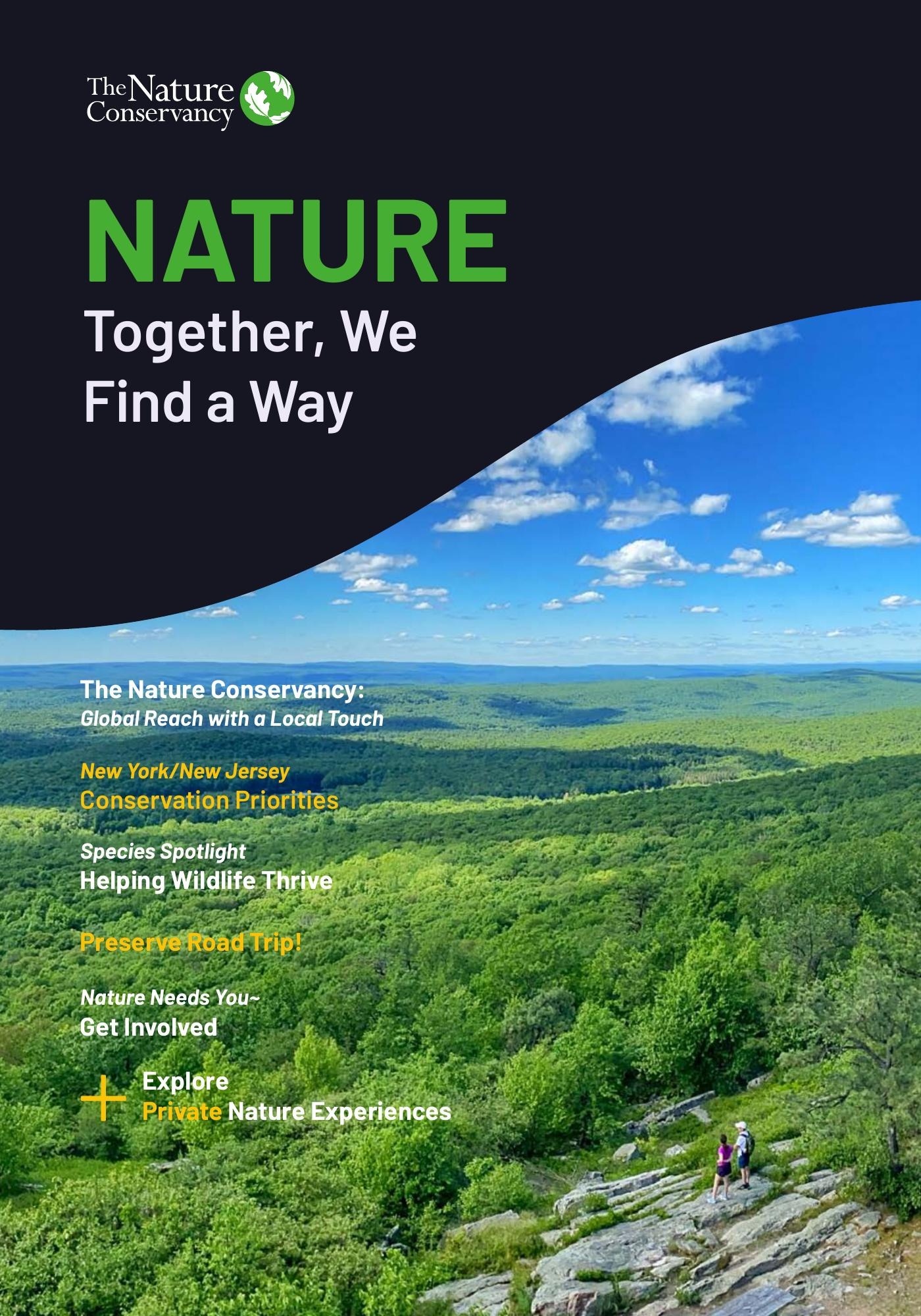 The Nature Conservancy: Nature, Together We Find a Way, brochure cover